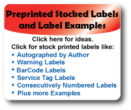 Get Ideas or Order Stock Labels